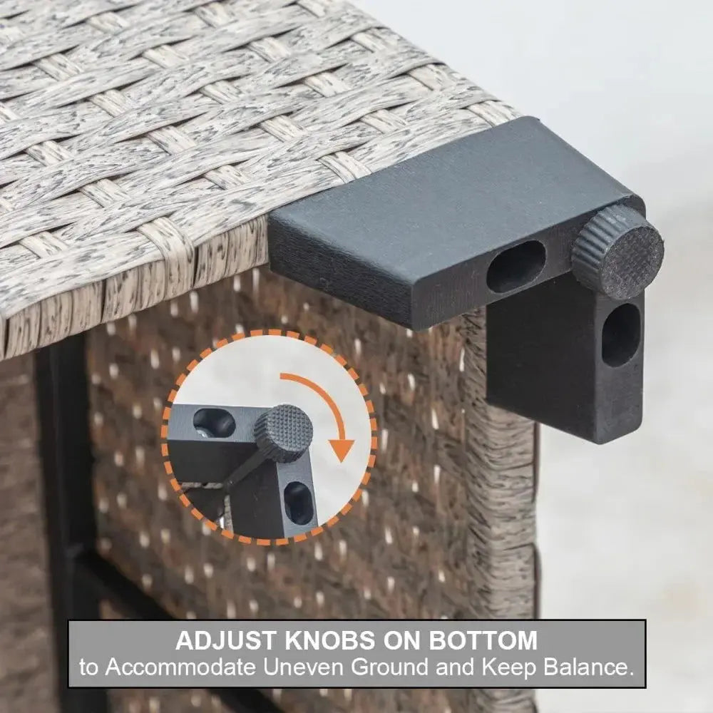 9-Piece All-Weather Patio Furniture Set with Cushions and Storage Table for Outdoor Comfort